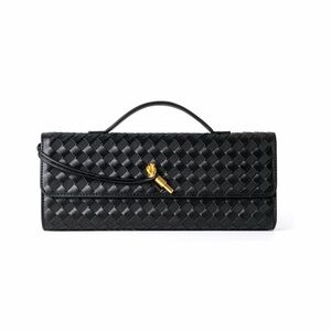 Elegant Black Woven Clutch